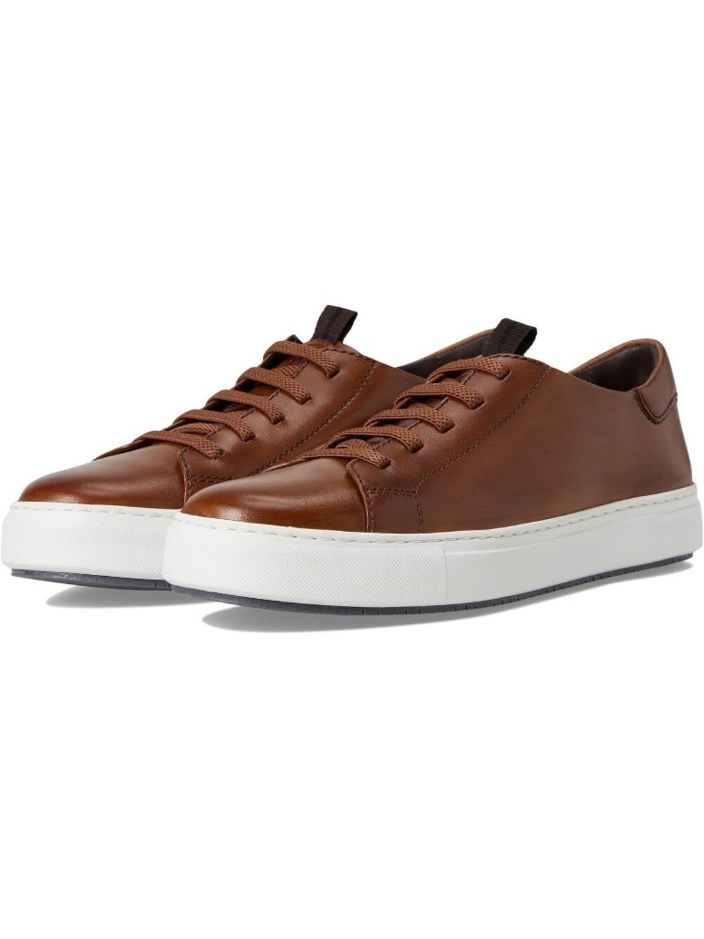 Johnston & Murphy Men's Brown Closed Toe Flexible Casual Leather Sneakers